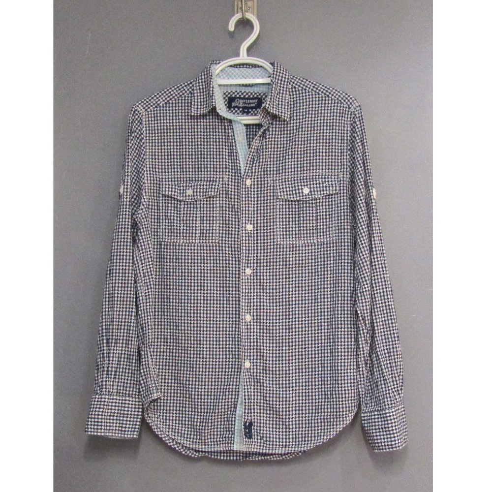 Canterbury of New Zealand Blue & White Houndstooth